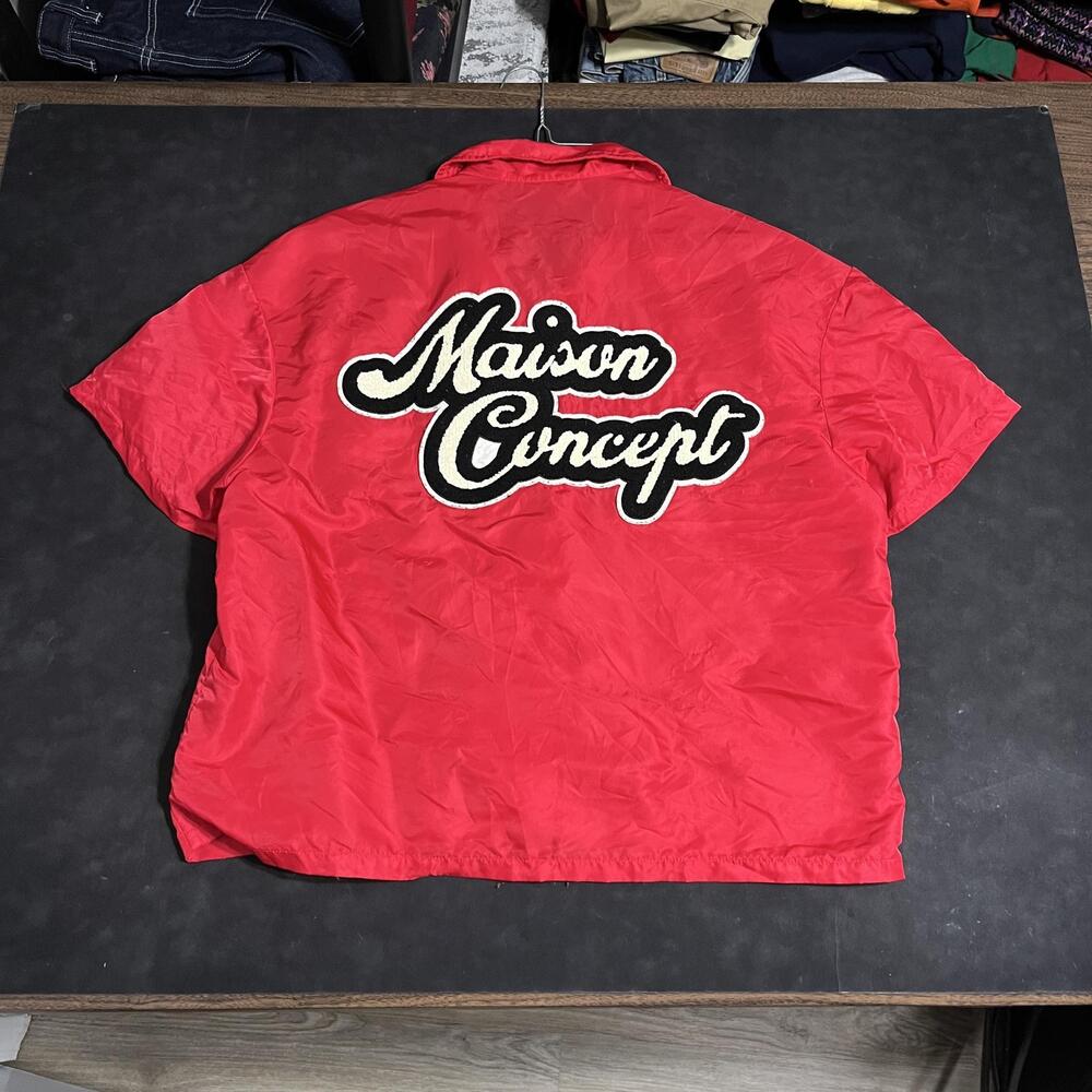 Vintage Bowling Shirt Concept Varsity Jacket Hardy Maison Concept Coach Snap Y2K